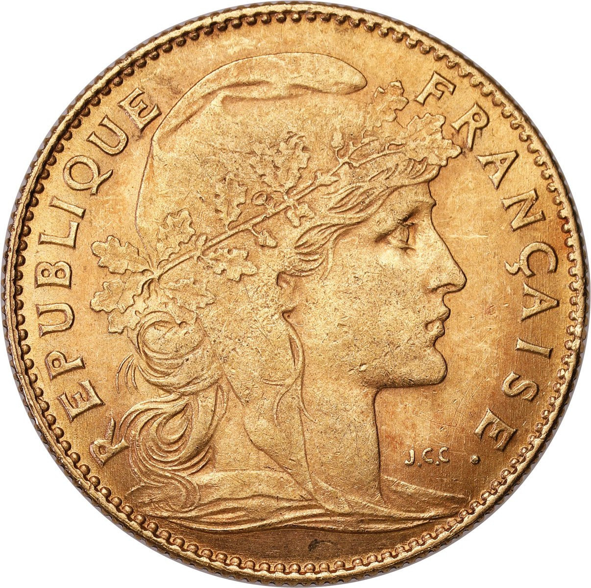 Francja. 10 franków 1910 Kogut